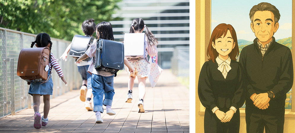 ランドセル小学生